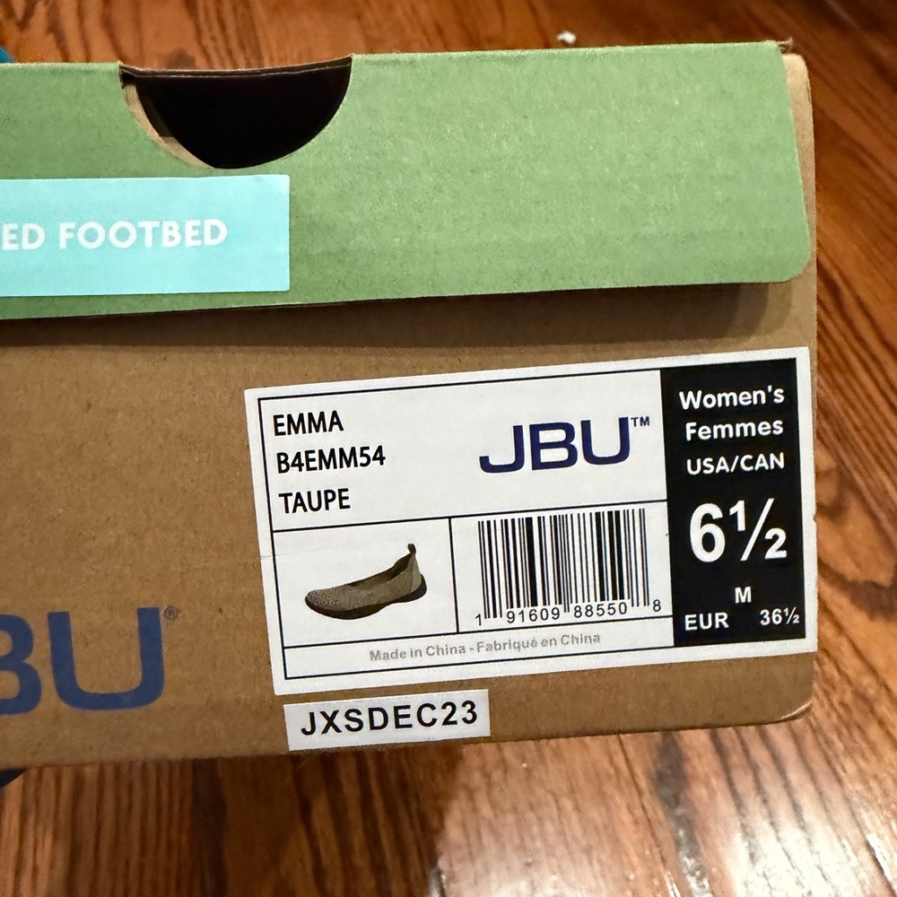 JBU Women’s Taupe Laser-Cut Slip-On Flats - Picture 9 of 9